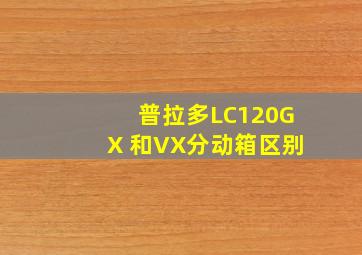 普拉多LC120GX 和VX分动箱区别